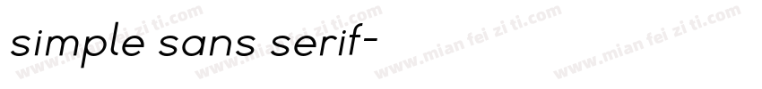 simple sans serif字体转换